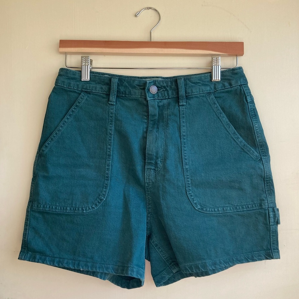 Universal Thread teal / peacock blue green carpenter shorts 4” inseam NWOT